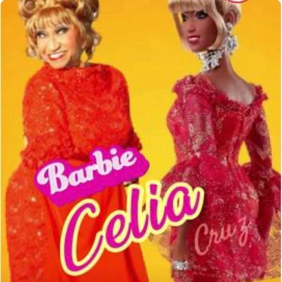 Barbie Inspiring Women Doll, Celia Cruz Queen of Salsa in Red Lace Dress - Picture 16 of 16